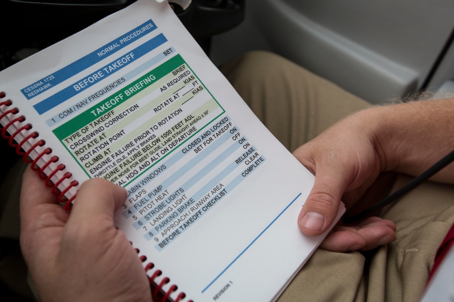 Pilot with checklist Pilot with checklist